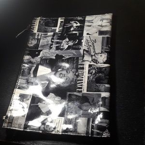 Marilyn Monroe Clutch Zipper Purse Black and White